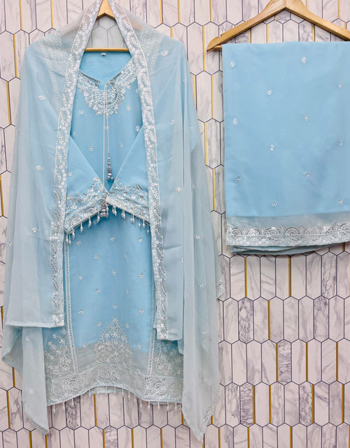 Load image into Gallery viewer, Festive Top Palazzo Dupatta Suit mahezon
