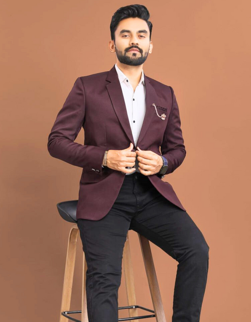 Load image into Gallery viewer, Stylish Men&#39;s Blazer for Wedding Wine mahezon
