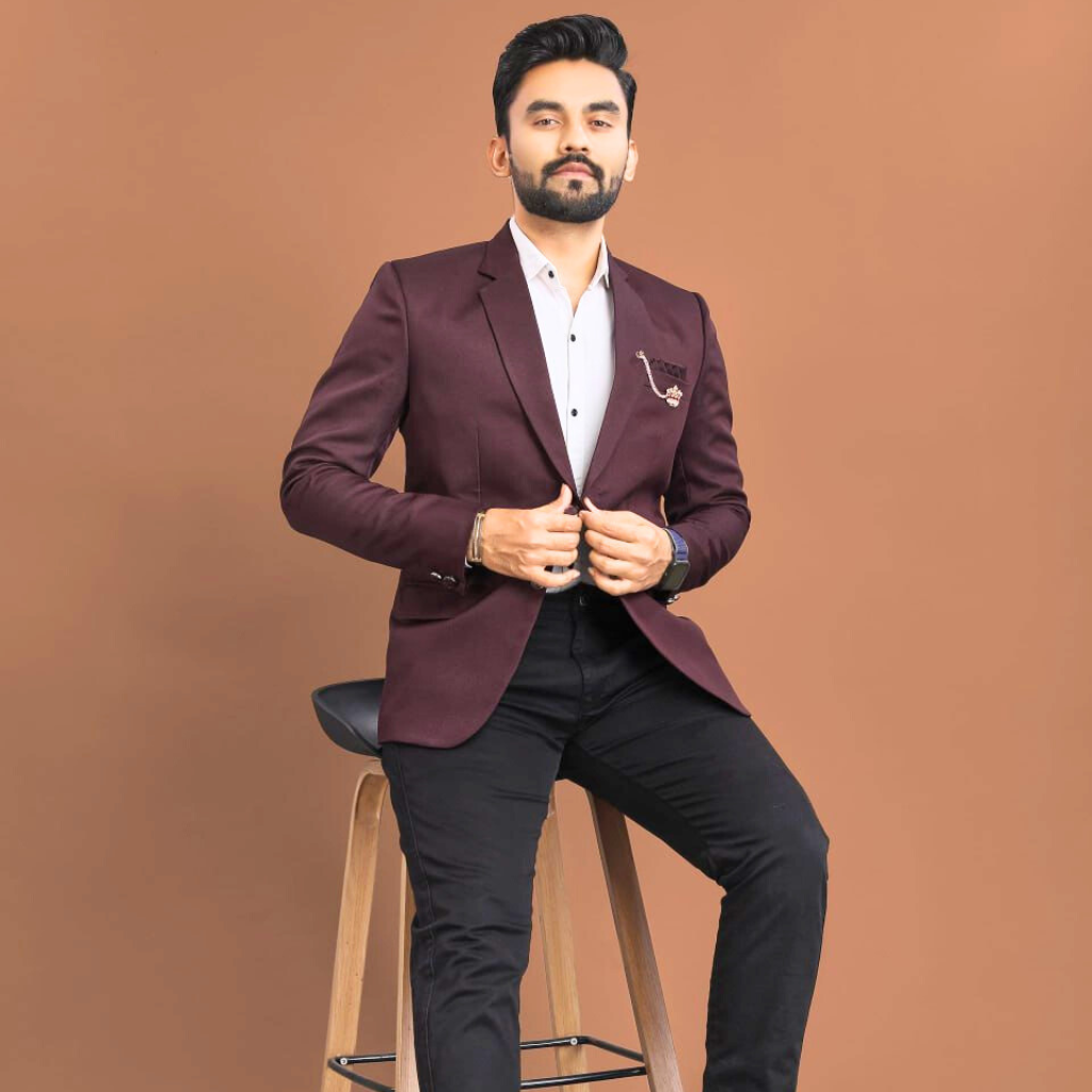 Stylish Men's Blazer for Wedding Wine mahezon