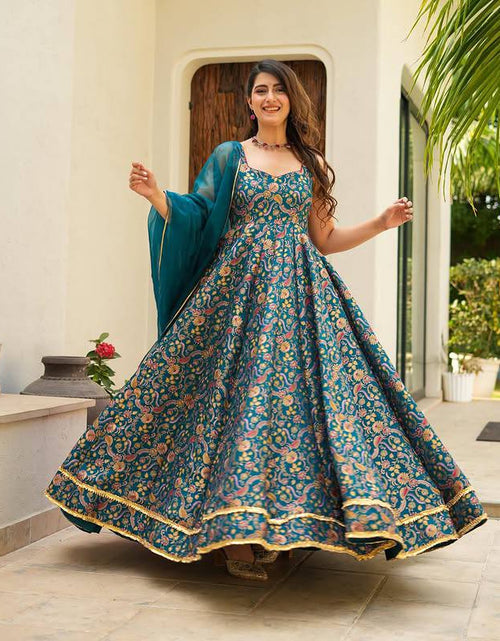Load image into Gallery viewer, Stylish Designer Party wear Womens Gown Dupatta mahezon
