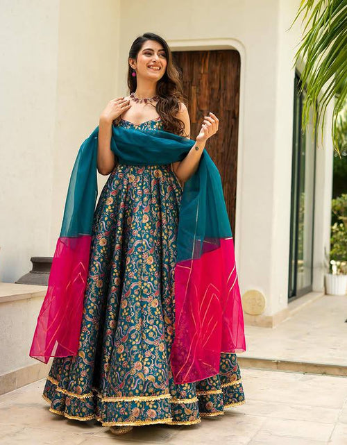 Load image into Gallery viewer, Stylish Designer Party wear Womens Gown Dupatta mahezon
