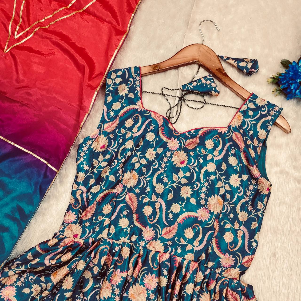 Stylish Designer Party wear Womens Gown Dupatta mahezon