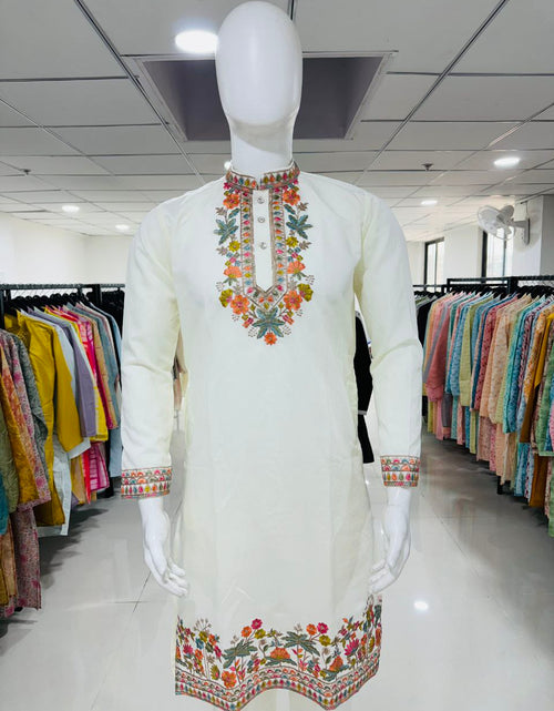 Load image into Gallery viewer, Stylish Embroidery Sequence Men Kurta Dupatta mahezon

