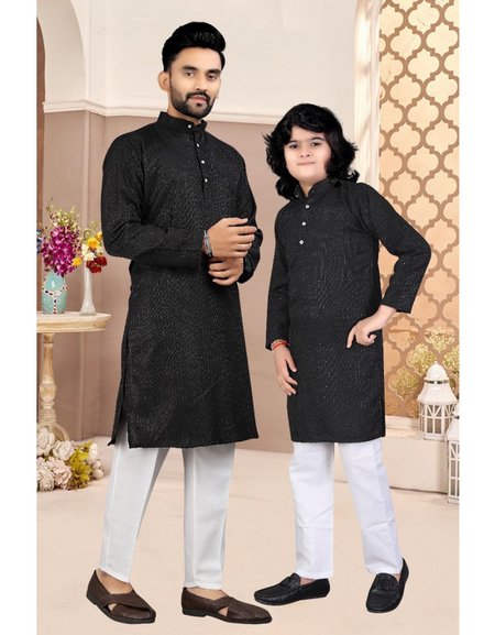 Stylish Father and Son Same Matching Twinning Kurta Pajama Outfits mahezon
