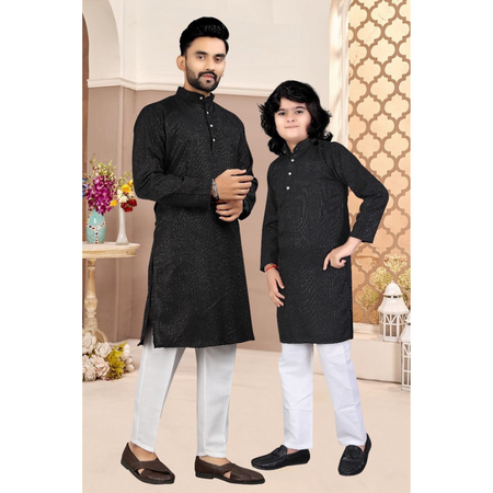 Stylish Father and Son Same Matching Twinning Kurta Pajama Outfits mahezon
