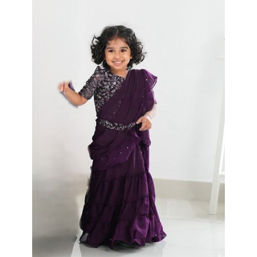 HOT Girl Ready Saree For Kids Kids Girls Ready To Wear Party