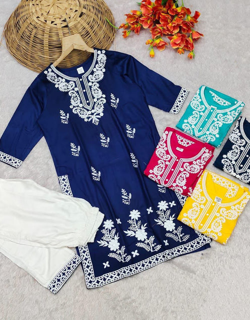 Load image into Gallery viewer, Stylish Kids Girls Embroidery Kurta Pant mahezon
