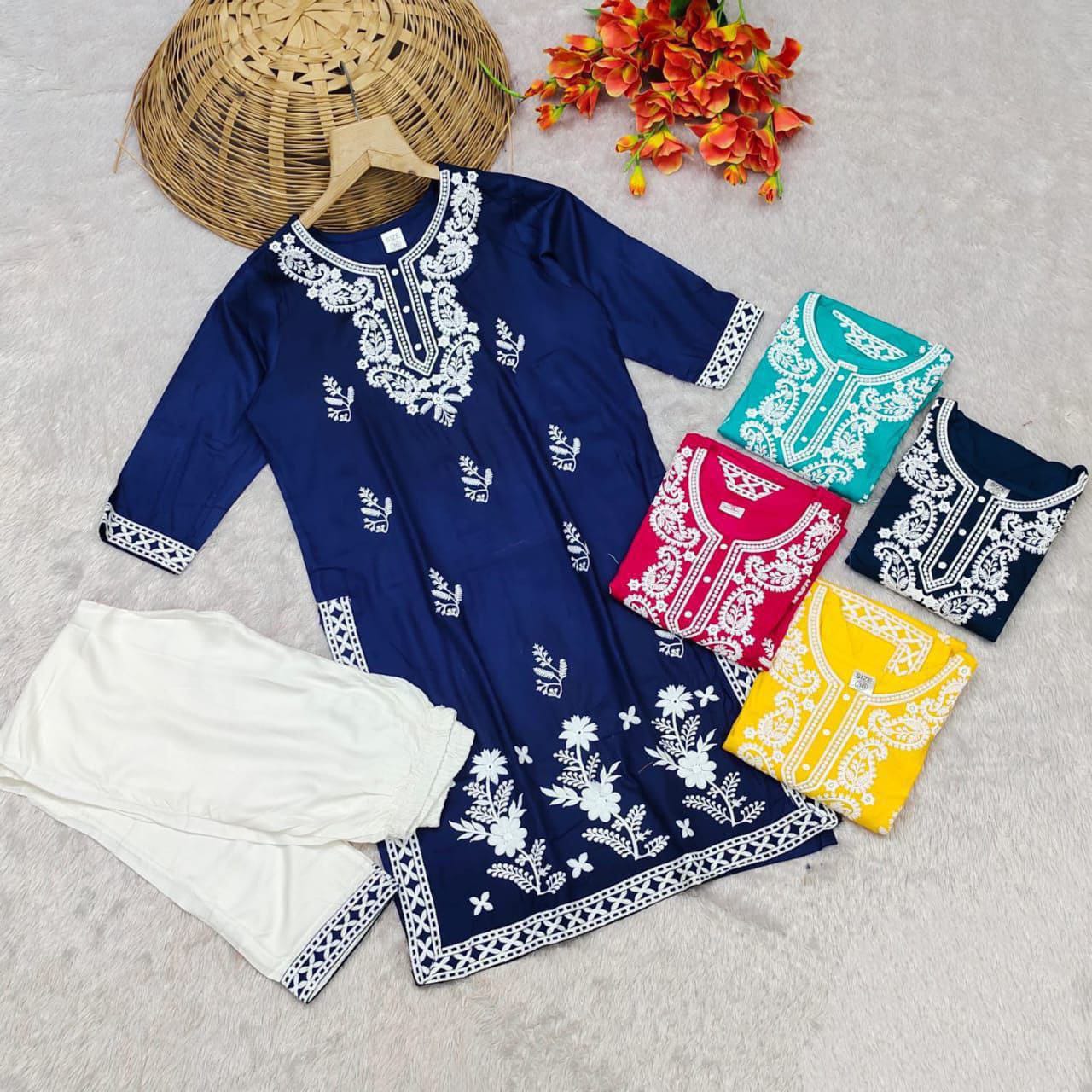 Stylish Kids Girls Embroidery Kurta Pant mahezon