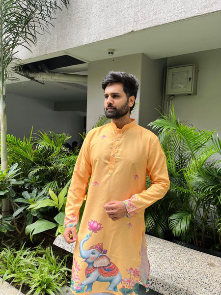 Stylish Men’s Ganesh Chaturthi Special Kurta Pajama mahezon