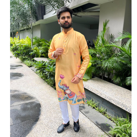 Stylish Men’s Ganesh Chaturthi Special Kurta Pajama mahezon