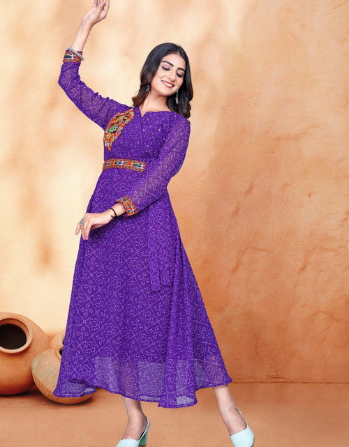 Load image into Gallery viewer, Navratri Garba Embroidery Women Long Dress mahezon
