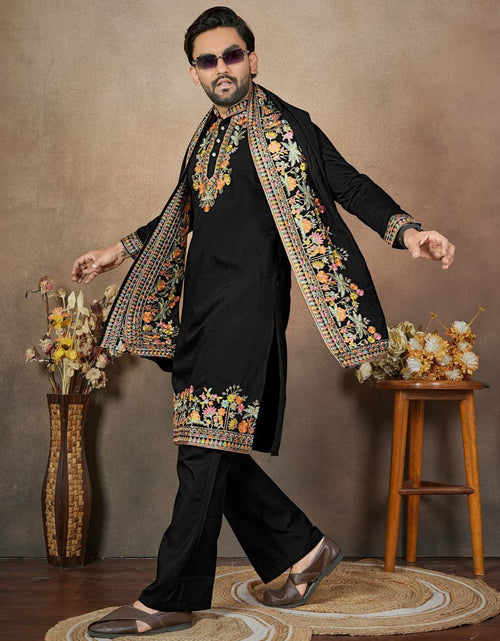 Load image into Gallery viewer, Traditional Wedding Men Kurta Pyjama Dupatta mahezon
