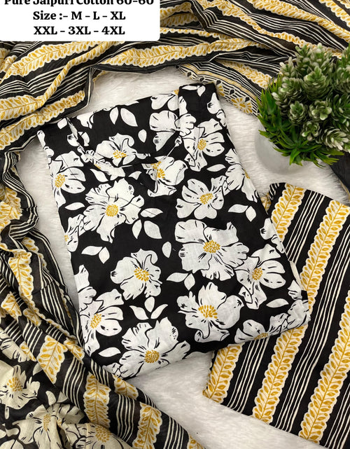 Load image into Gallery viewer, Jaipuri Cotton Women Kurta Pant Dupatta Set mahezon
