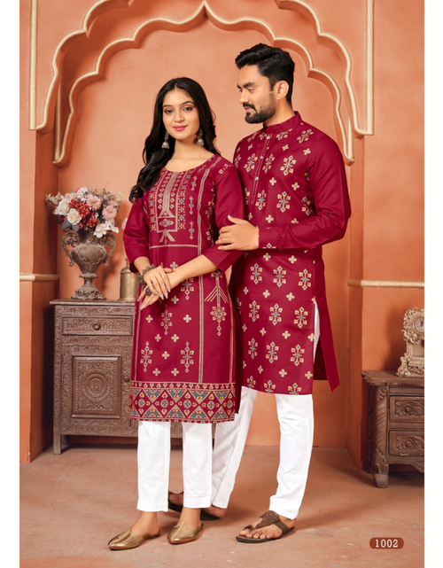 Load image into Gallery viewer, Traditional Diwali Couple Wear Same Matching Outfits Sets mahezon
