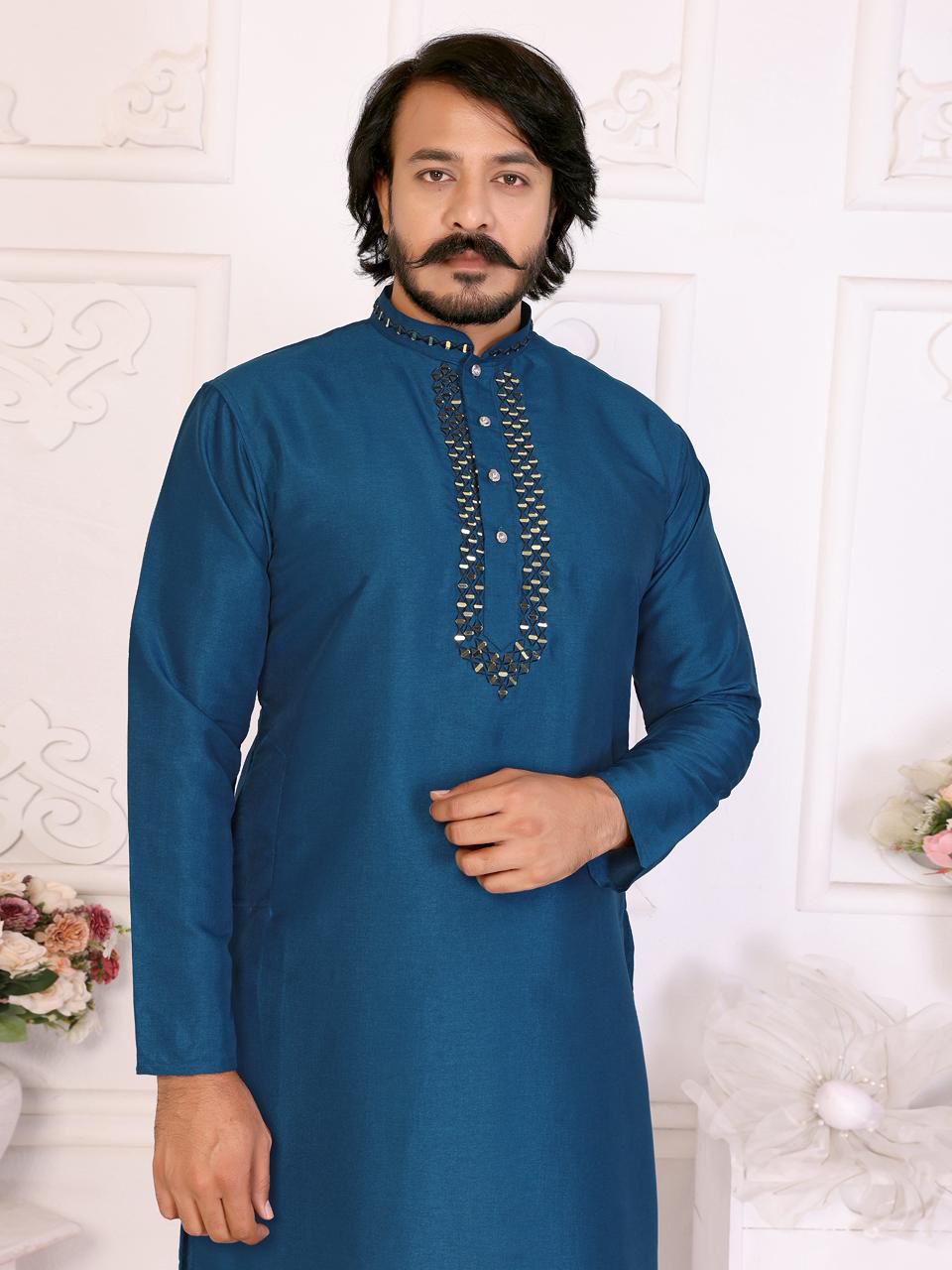 Couples Traditional Same Matching Men Kurta Pajama and Women Saree Blouse Outfits Set mahezon