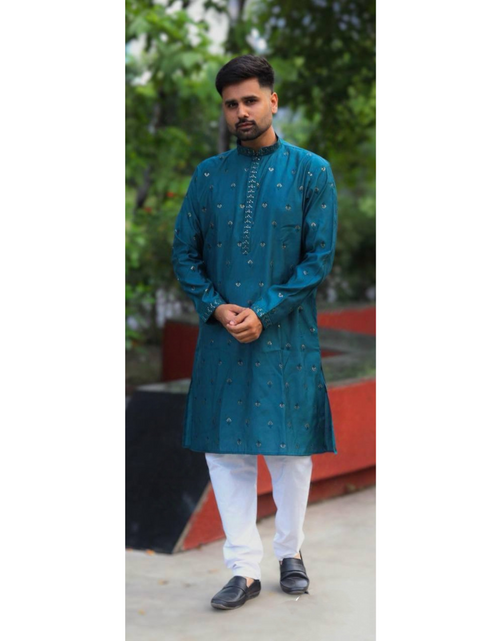 Load image into Gallery viewer, Traditional Ethnic Indian Men&#39;s Kurta Pajama Set mahezon
