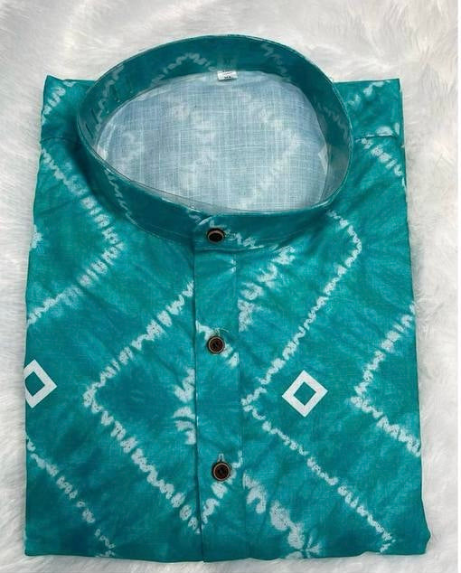 Traditional Indian Cotton Blue Father Son Same Matching Kurta Pajama mahezon