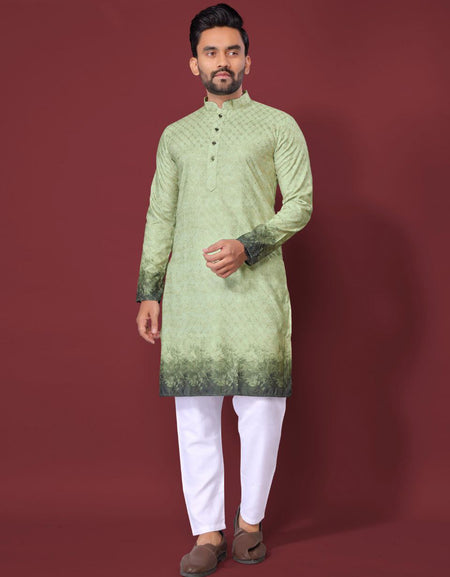 Traditional Indian Green Father Son Same Matching Kurta Pajama mahezon