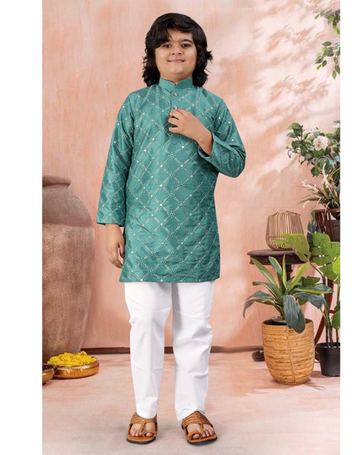 Load image into Gallery viewer, Ethnic Traditional Indian Kids Boy Kurta Pajama Set mahezon
