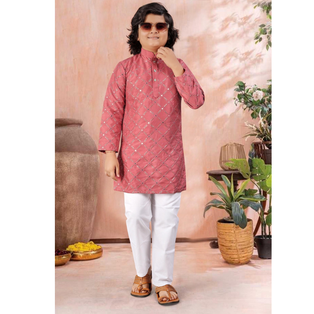 Traditional Indian Kids Boy Kurta Pajama Set mahezon
