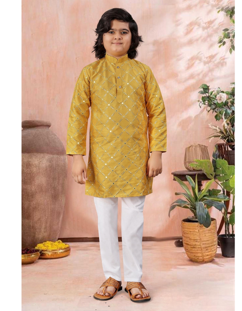 Load image into Gallery viewer, Traditional Indian Kids Boy Kurta Pajama Set mahezon
