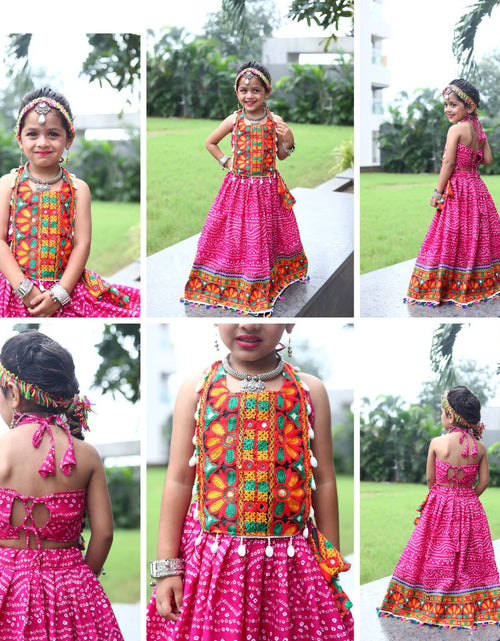 Load image into Gallery viewer, Indian Navratri Garba Kids Girls Black Lehenga Blouse mahezon
