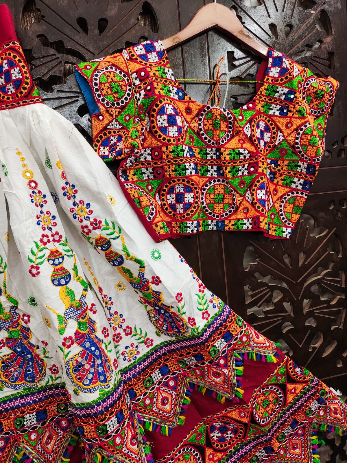 Traditional Navratri Embroidery Women Lehenga Choli mahezon