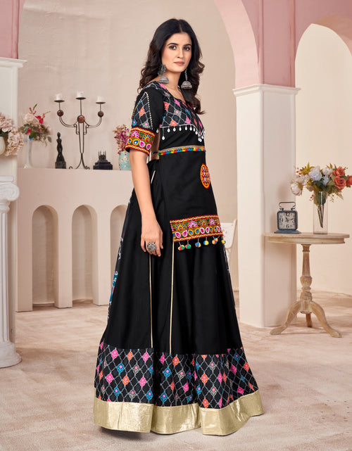 Load image into Gallery viewer, Navratri Festive Garba Black Women Chaniya Choli Dupatta mahezon
