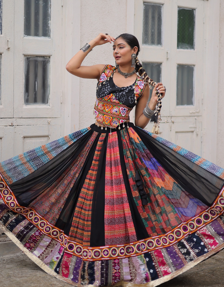 Traditional Navratri Garba Embroidery Women Lehenga Choli mahezon