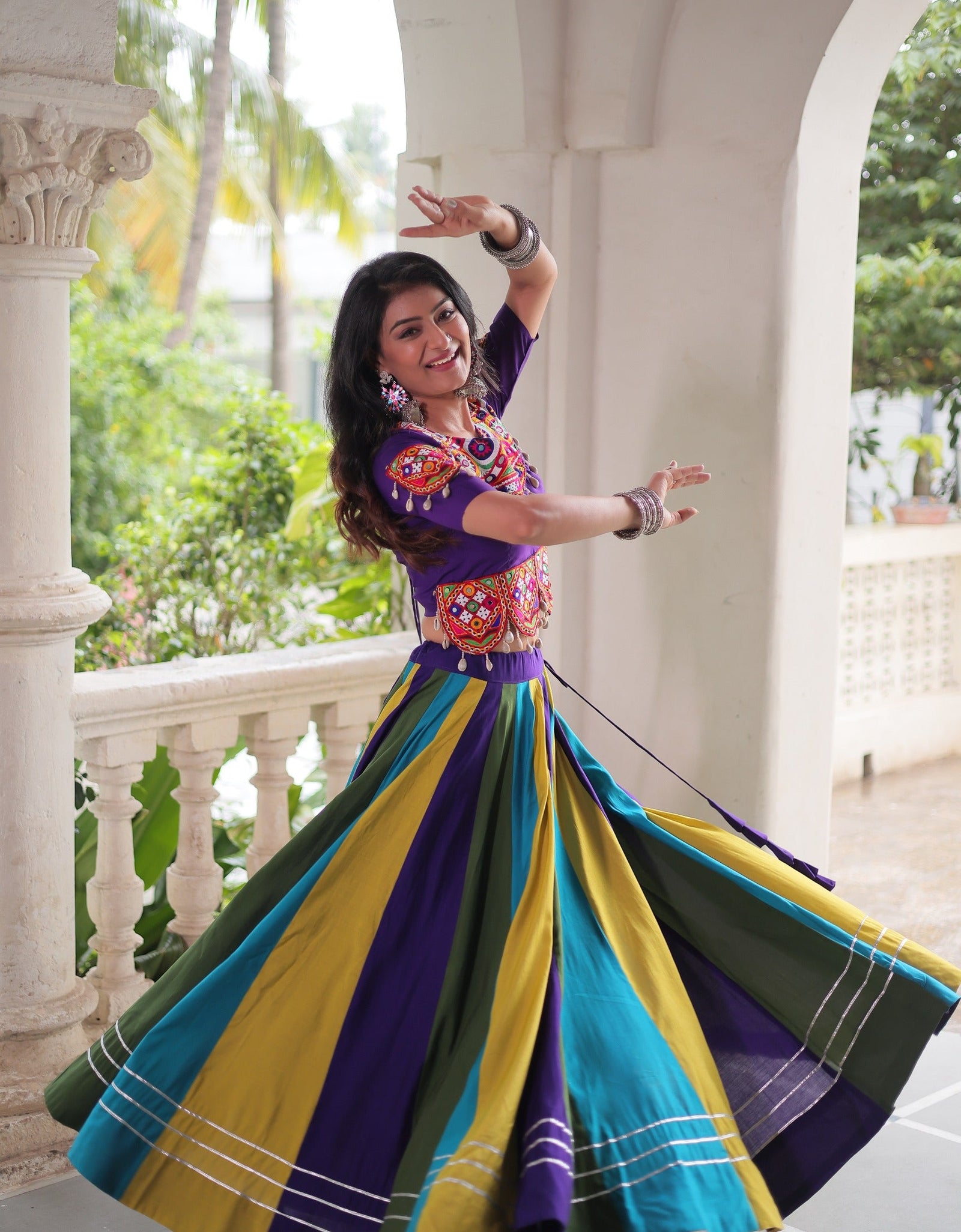 Navratri Garba Embroidery Women Lehenga Choli mahezon