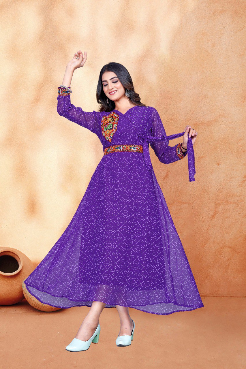 Navratri Garba Embroidery Women Long Dress mahezon