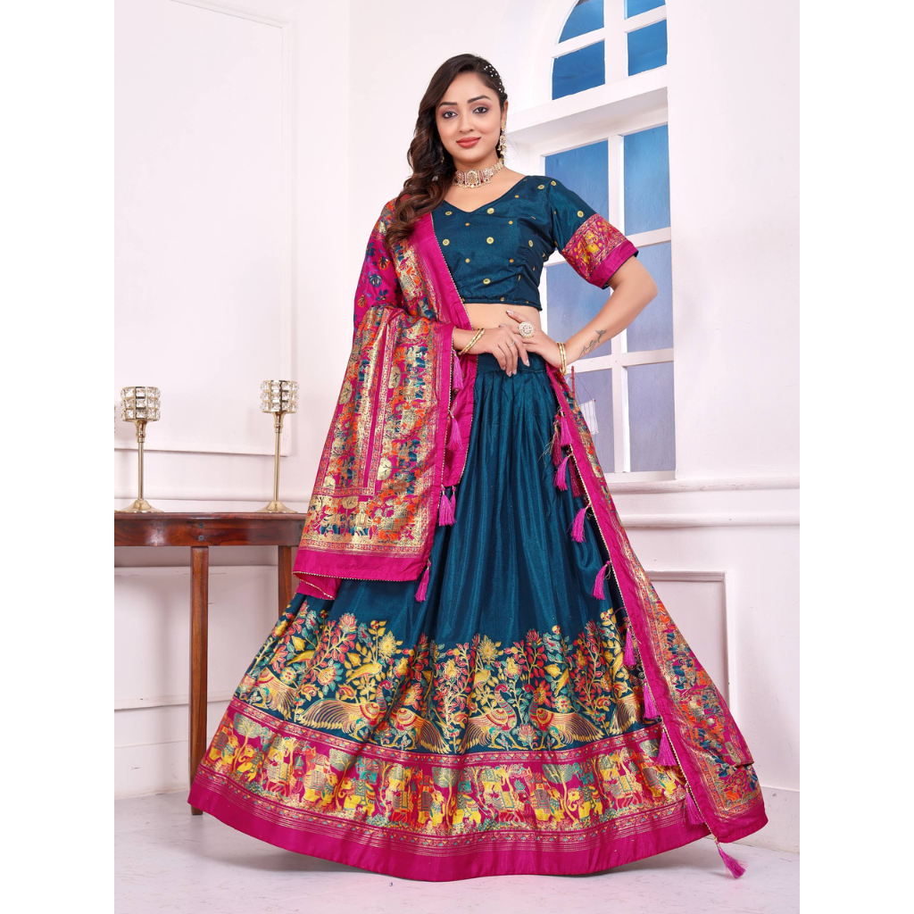 Traditional Navratri Garba Patola Print Women Lehenga Choli mahezon