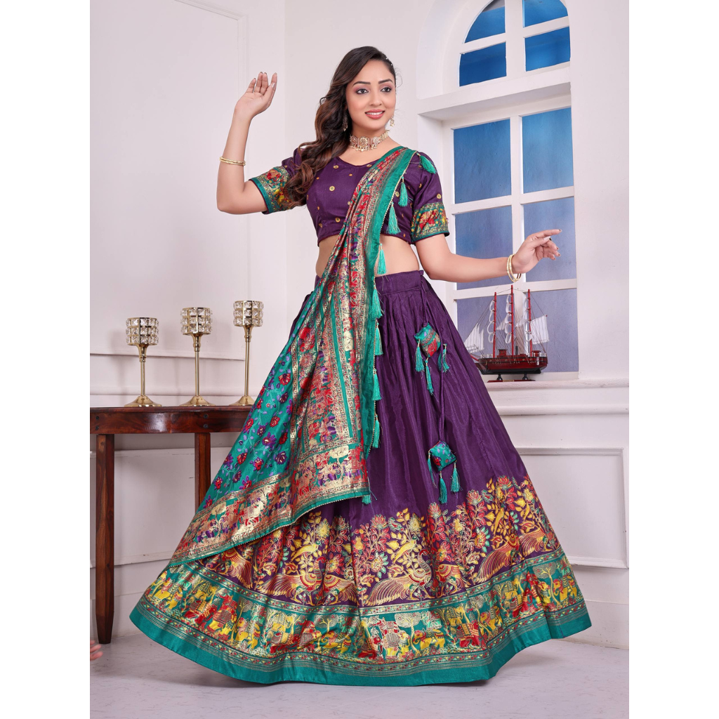 Traditional Navratri Garba Patola Print Women Lehenga Choli mahezon