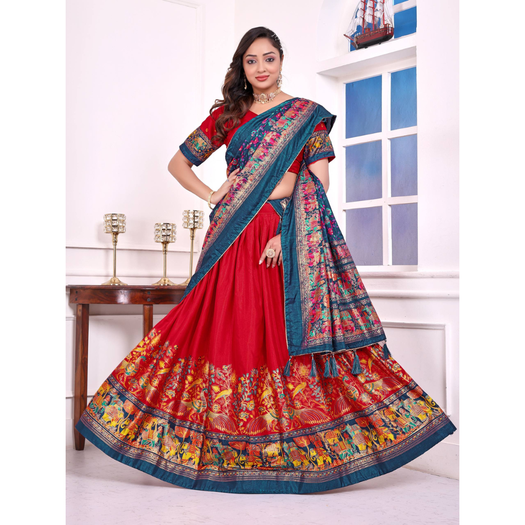 Traditional Navratri Garba Patola Print Women Lehenga Choli mahezon