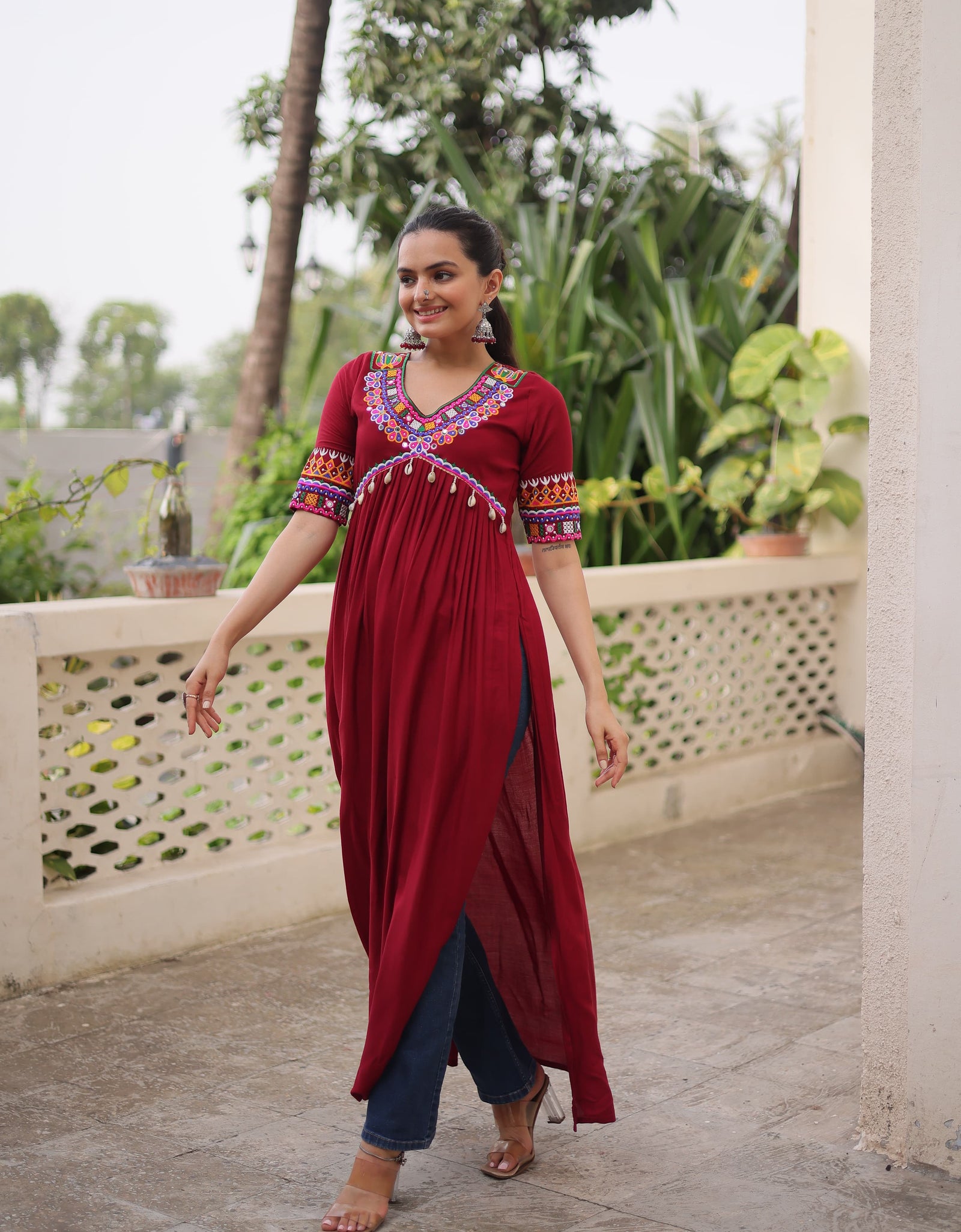 Traditional Navratri Garba Women Kurti mahezon