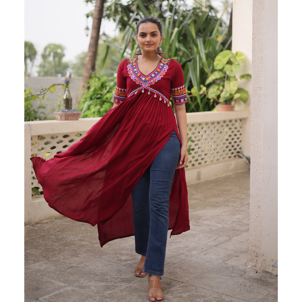 Traditional Navratri Garba Women Kurti mahezon