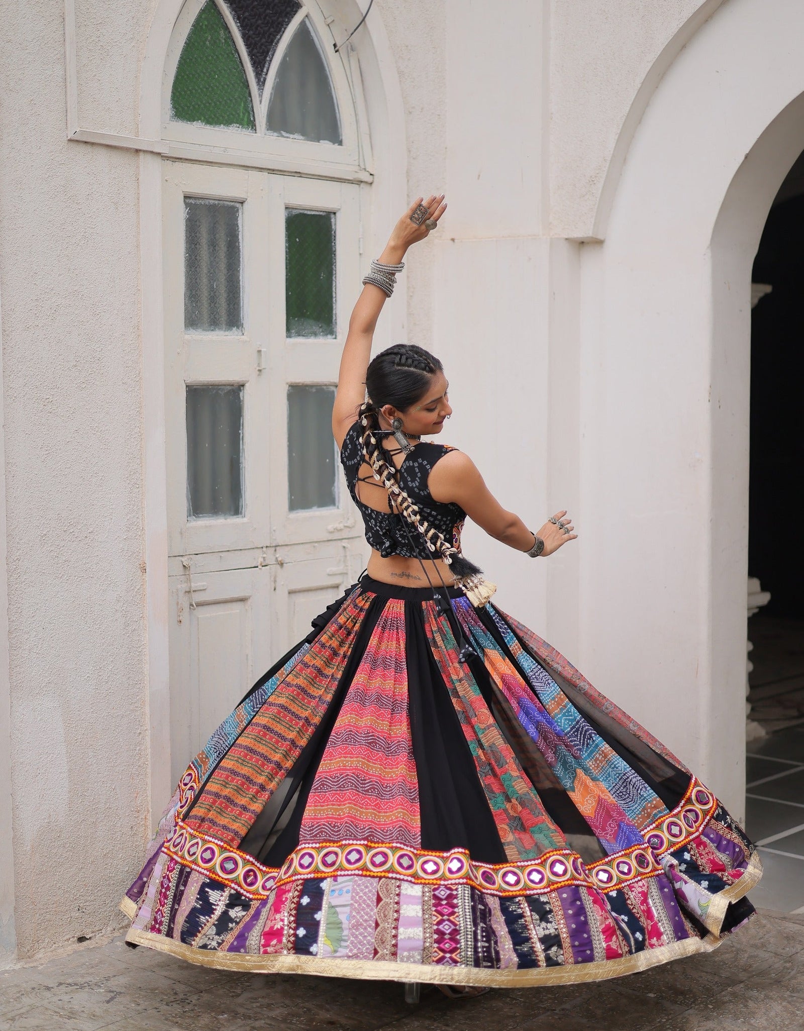 Traditional Navratri Garba Embroidery Women Lehenga Choli mahezon