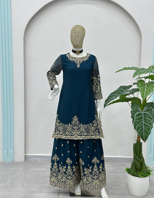 Load image into Gallery viewer, Ready Made Festive Silk Kurti  Pant with Dupatta Suit mahezon
