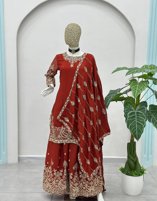Load image into Gallery viewer, Ready Made Festive Silk Kurti  Pant with Dupatta Suit mahezon
