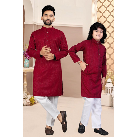 Stylish Father and Son Same Matching Twinning Kurta Pajama Outfits mahezon
