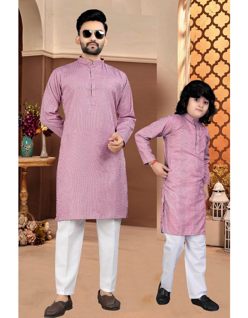 Load image into Gallery viewer, Traditional Stylish Father and Son Same Matching Twinning Kurta Pajama Outfits mahezon
