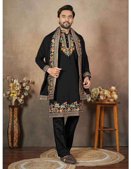Traditional Wedding Men Kurta Pyjama Dupatta mahezon