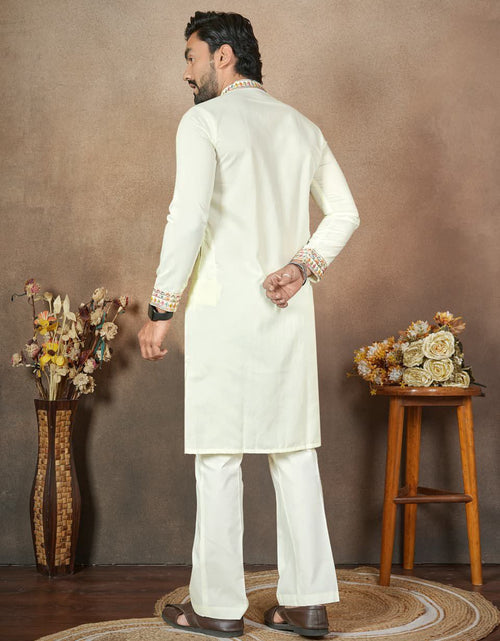 Load image into Gallery viewer, Traditional Wedding Men Kurta Pyjama Dupatta mahezon
