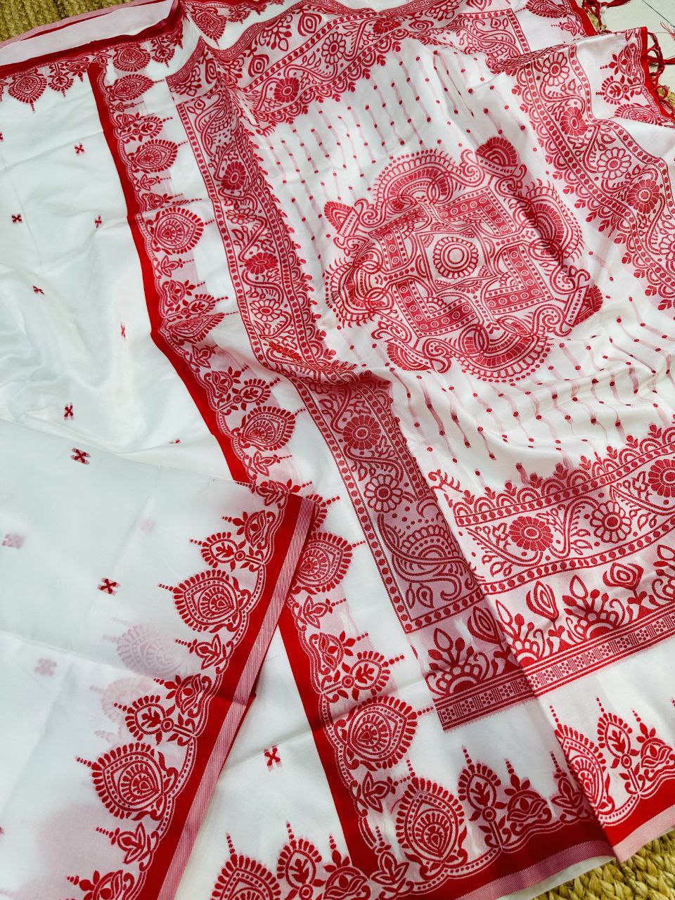 Women Durga Puja Saree mahezon