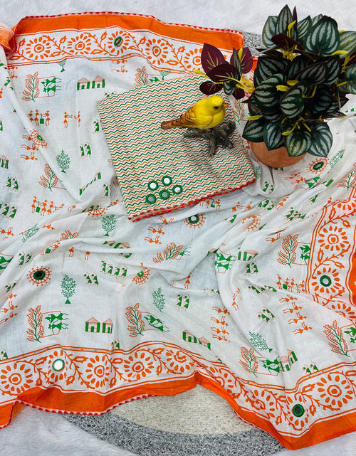 Load image into Gallery viewer, Tricolor Women’s Saree for Republic and Independence Day mahezon
