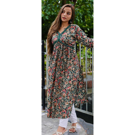 Alia Naira Cut Stylish Women  Kurta mahezon