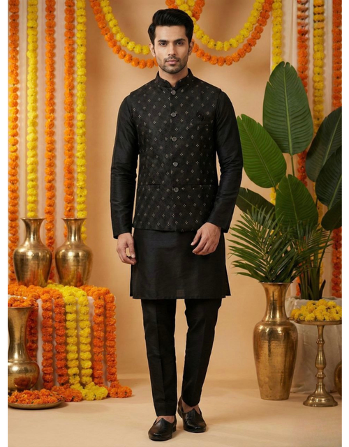 Load image into Gallery viewer, Festive Men’s Kurta Pajama Jacket Set mahezon
