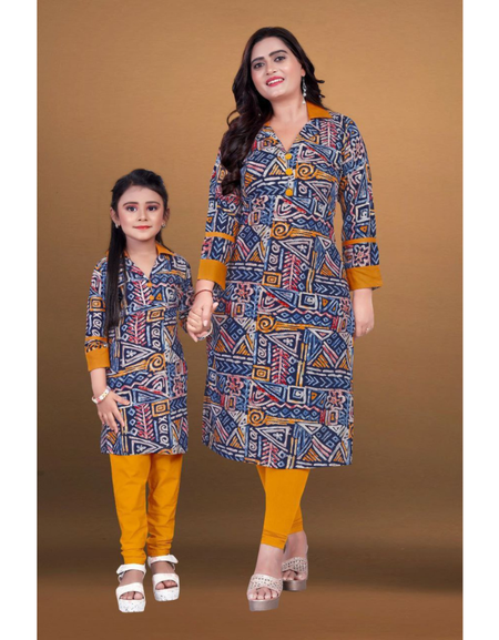 Mother Daughter Same Matching Kurta Pant Co-Ord set mahezon