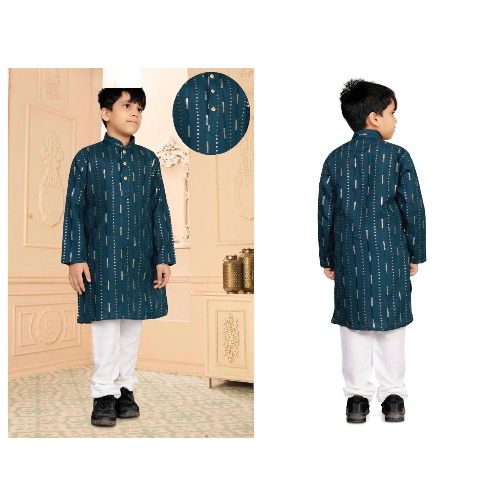 Father Son Cotton Traditional Same Matching Kurta Pajama Festive outfits Set mahezon
