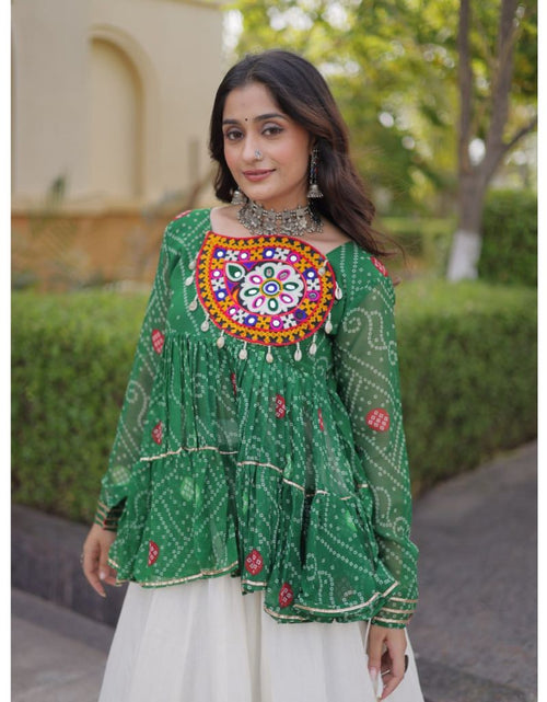 Load image into Gallery viewer, Navratri Special Embroidered Festive Women Kurta Tunic Top
